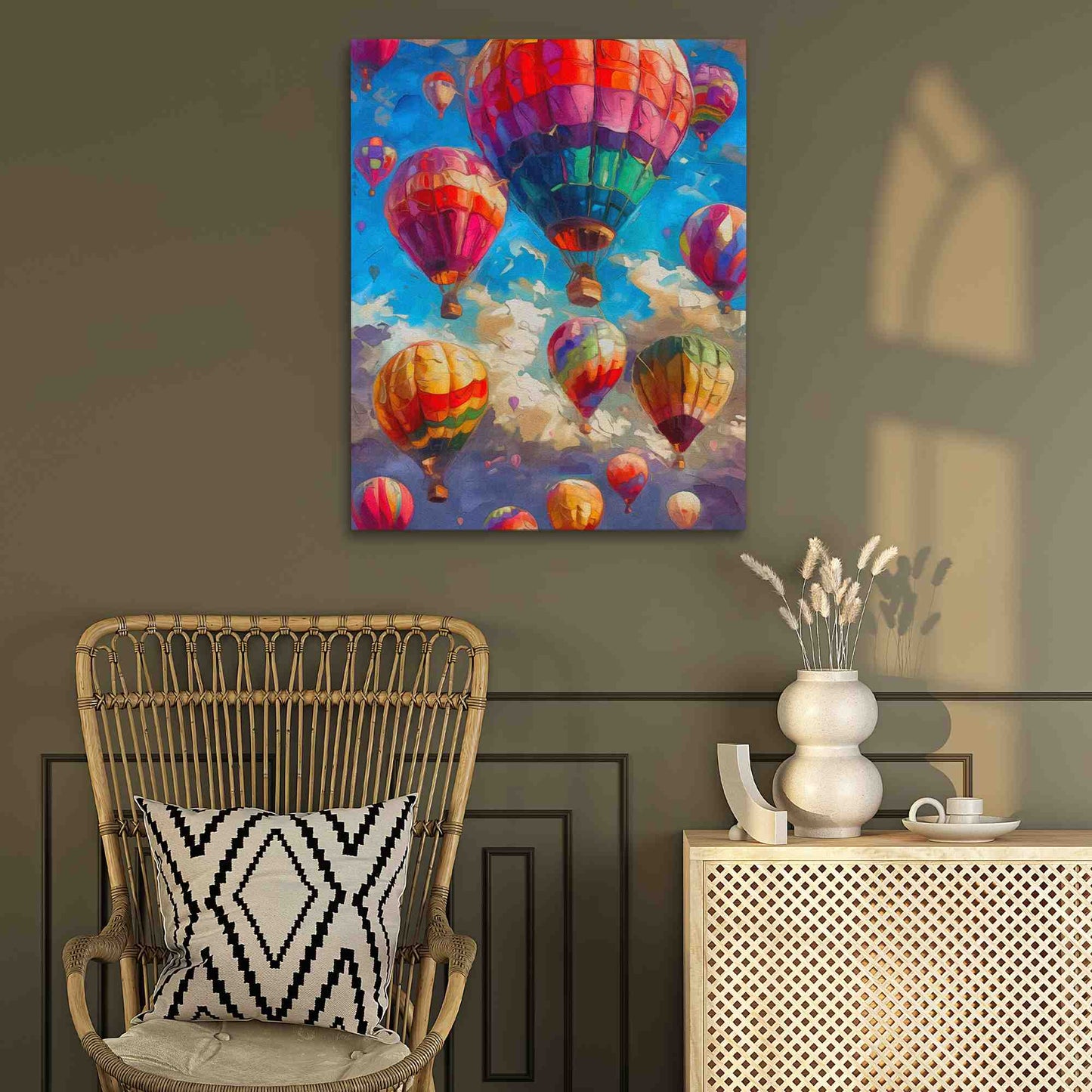Hot Air Balloon Festival - Colorful Canvas Wall Art