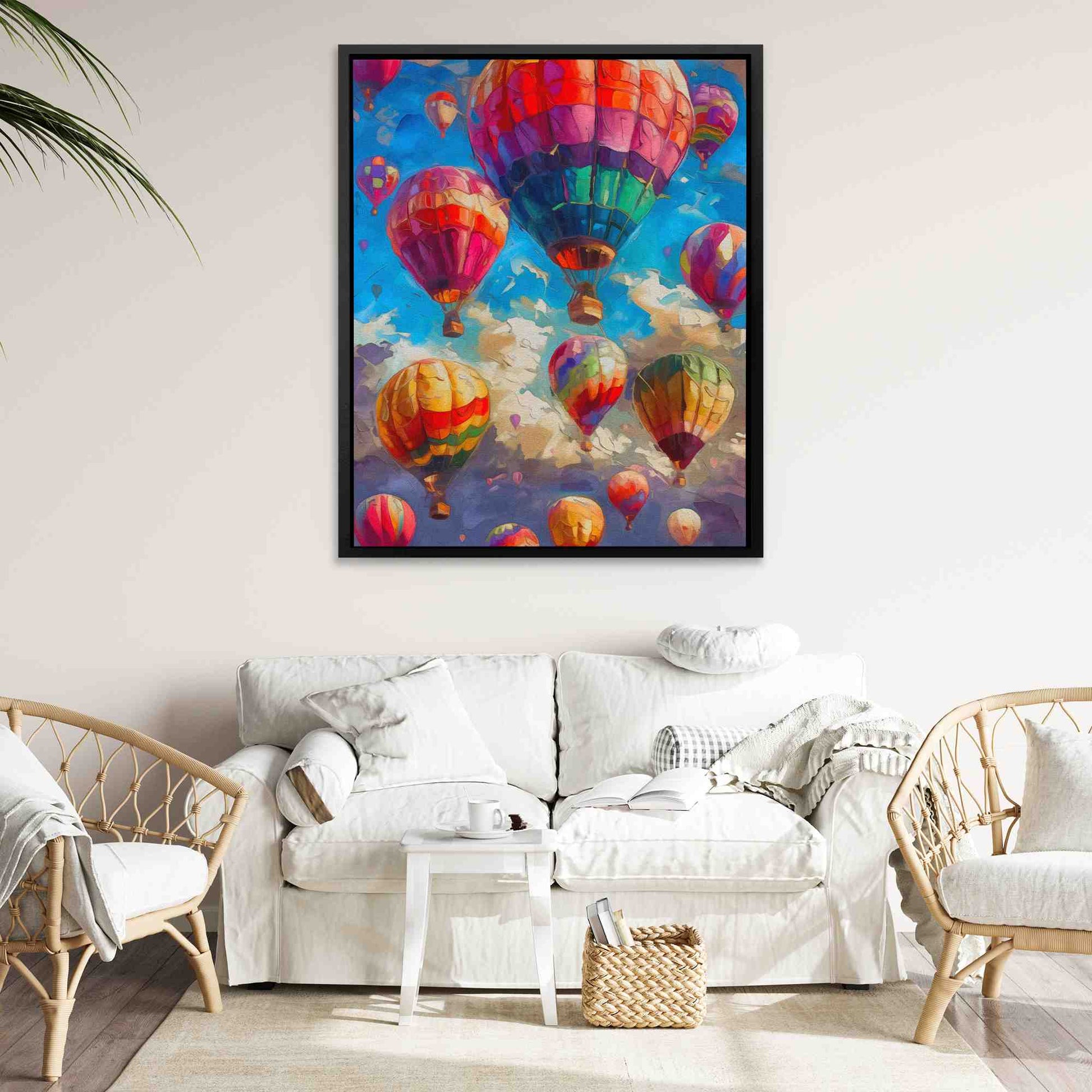 Hot Air Balloon Festival - Wall Art in Black Frame
