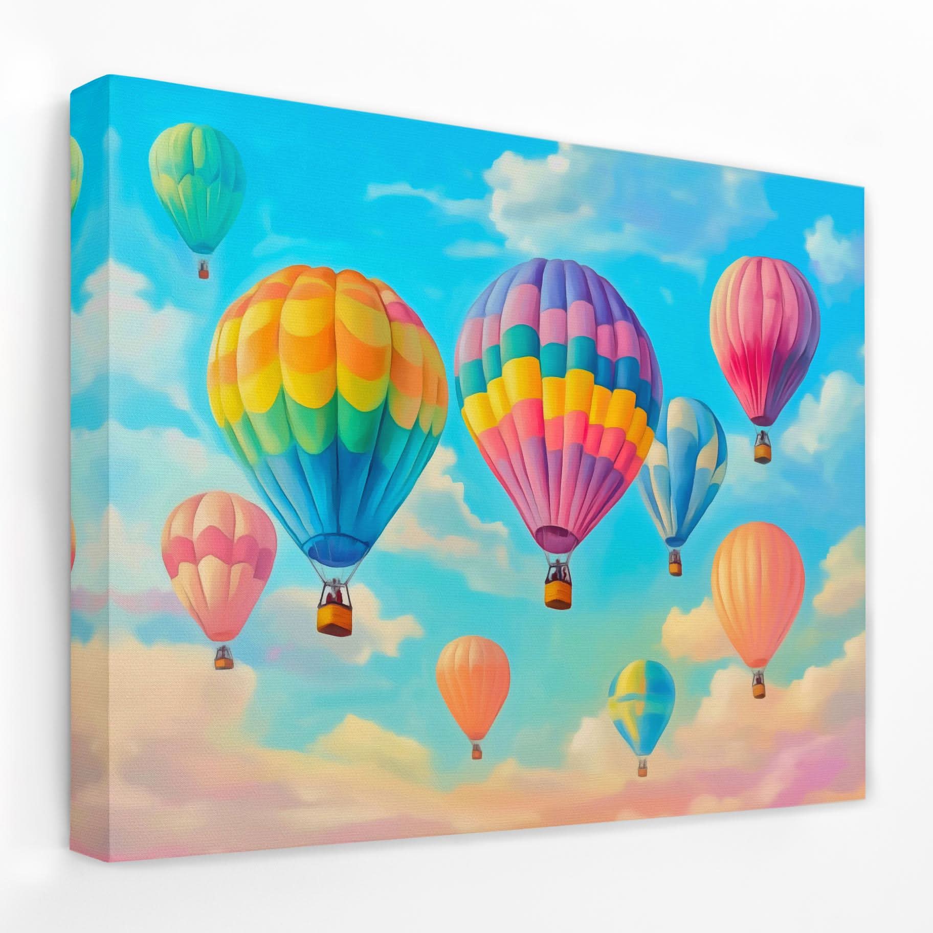 Hot Air Heaven - Clouds Canvas Wall Art