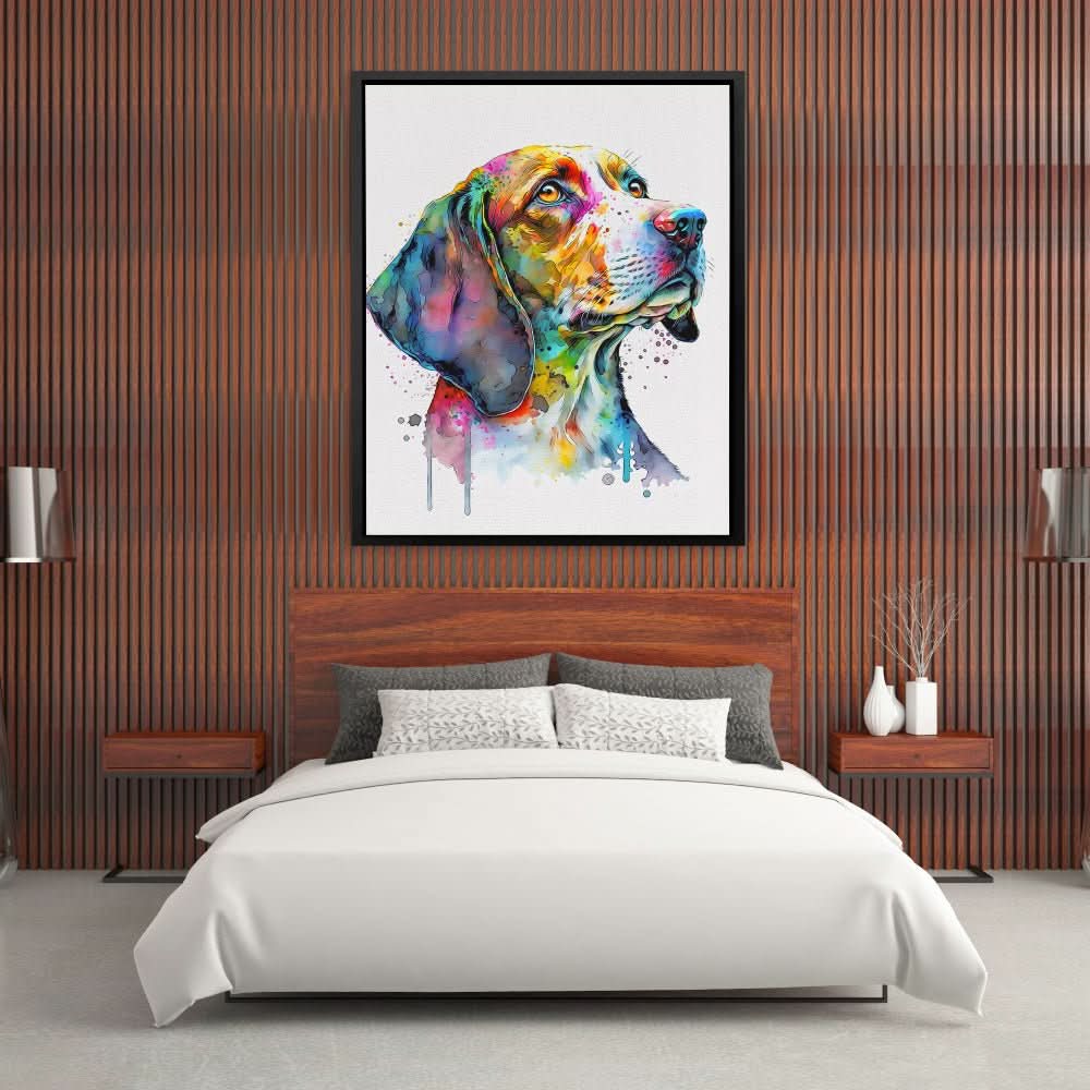 Hound Watercolor - Animals Art for Bedroom