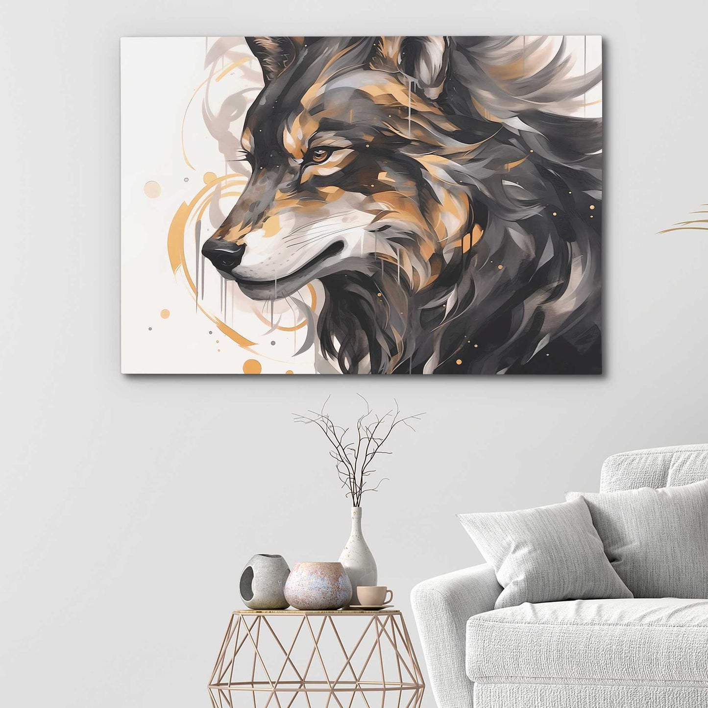 Howling Gold - Animals Art