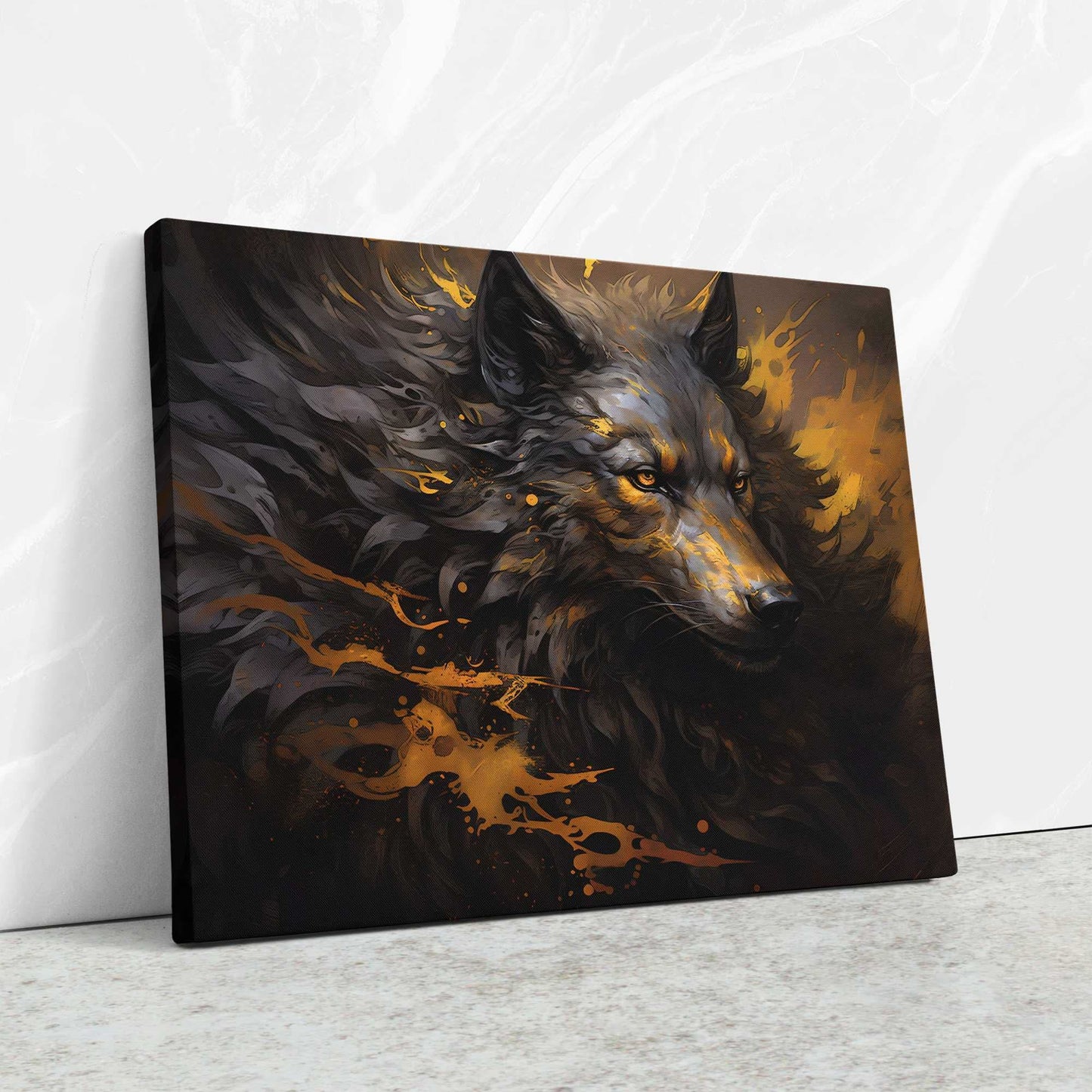 Howling Majesty - Wall Art in Black Frame