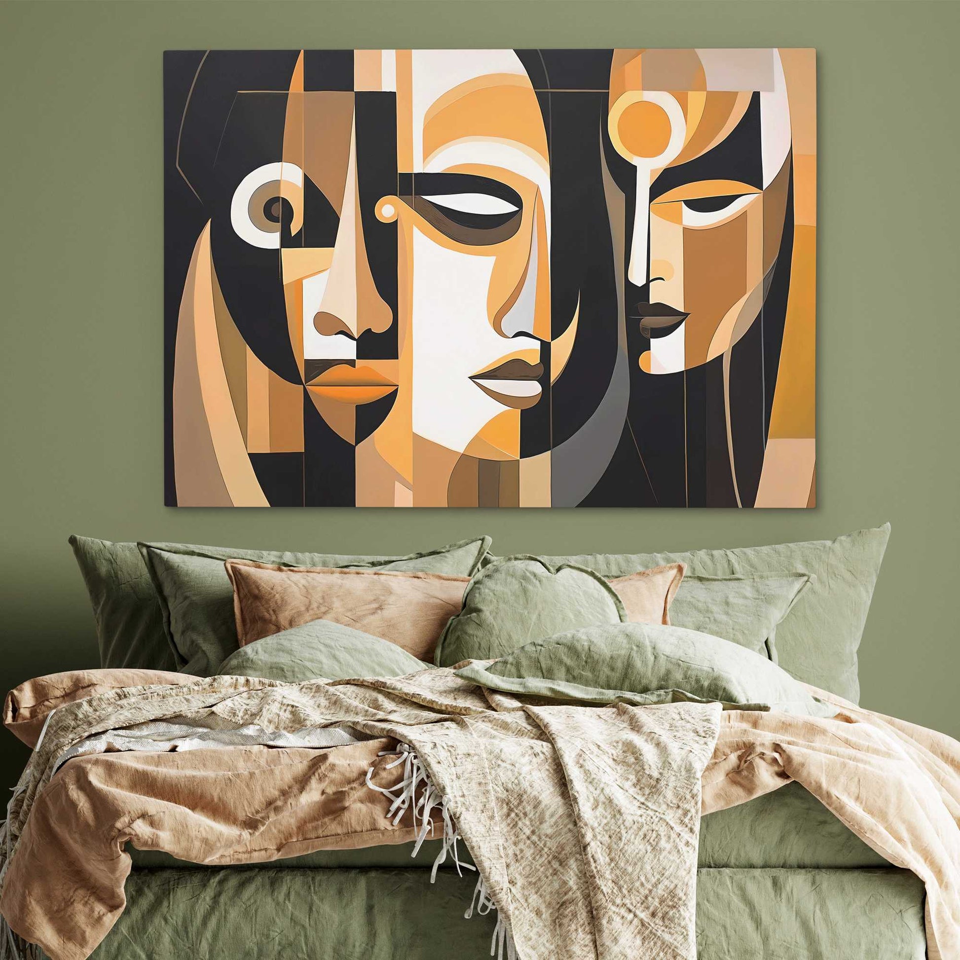 Human Embrace - Large Abstract Canvas Print