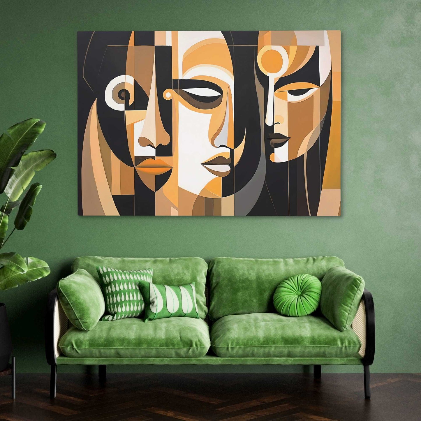 Human Embrace - Figure Wall Art in Black Frame