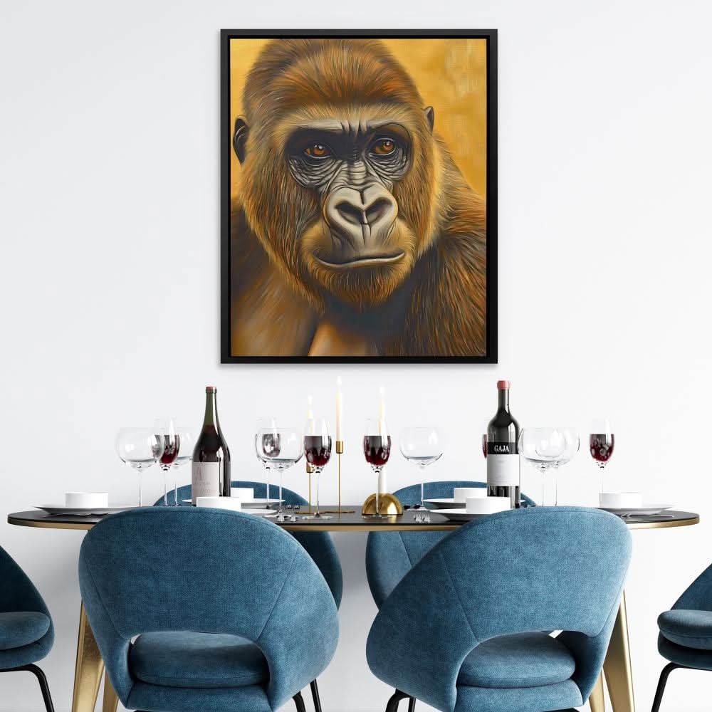 Humble Gold Ape - Animals Art for Bedroom