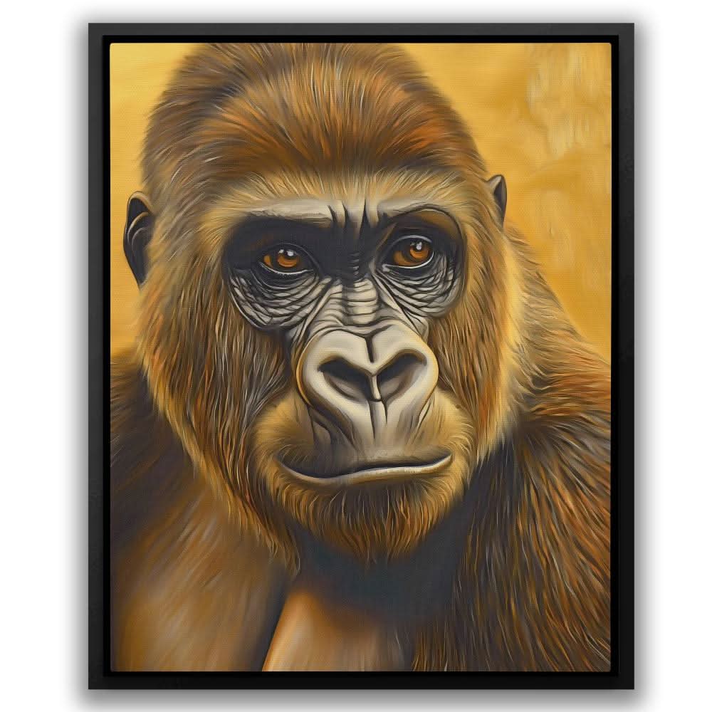 Humble Gold Ape - Canvas Wall Art