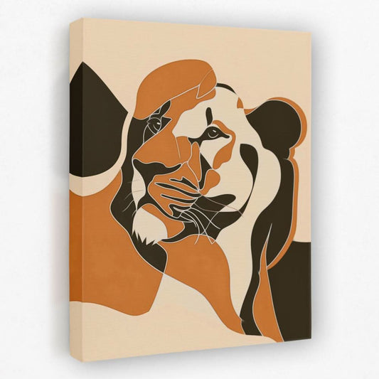 Humble Lioness - Animals Canvas Wall Art