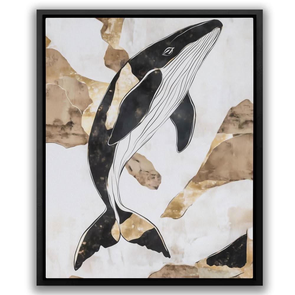 Humpback Whale Splash - Animals Art for Bathroom