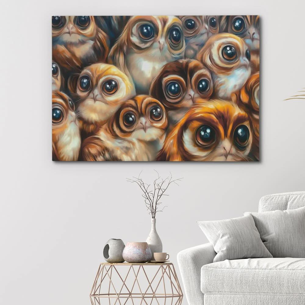 Hungry Birds - Large Contemporary Canvas Print