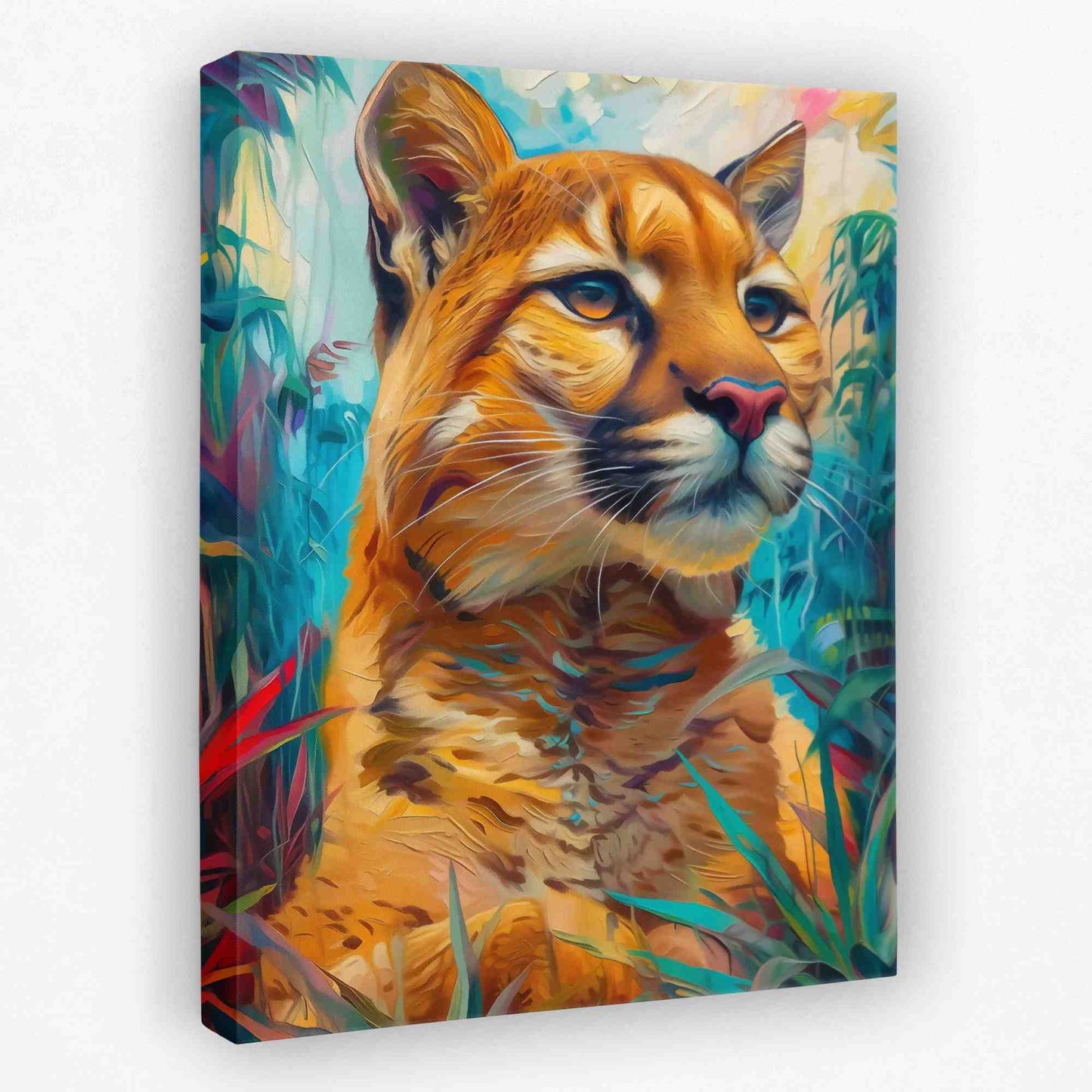 Hunting Cougar - Animals Canvas Wall Art