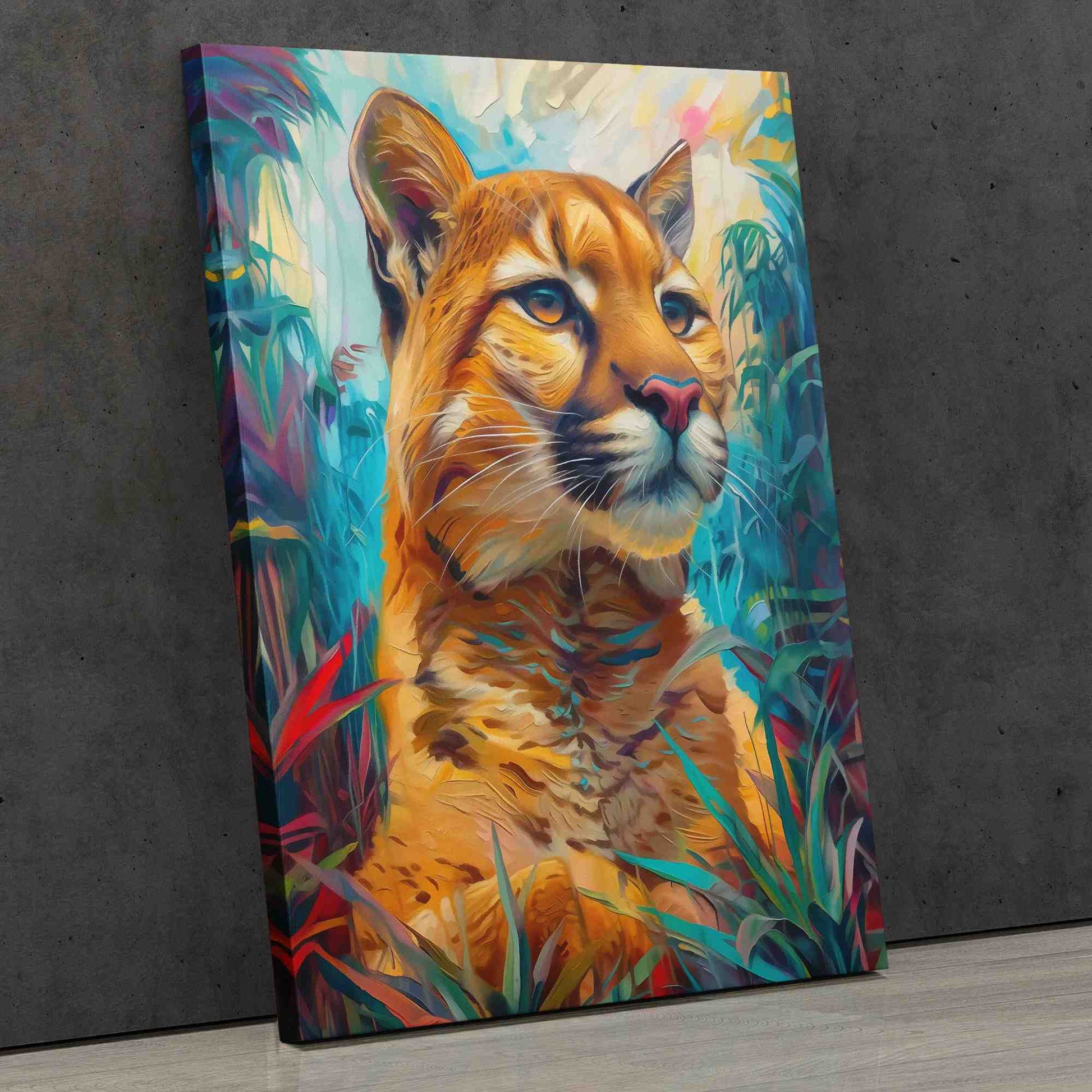 Hunting Cougar - Canvas Wall Art