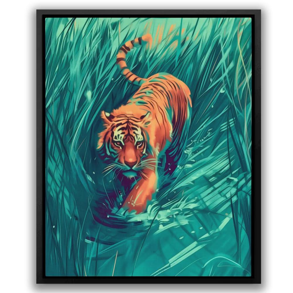 Hunting Green Tiger - Animals Art for Bedroom
