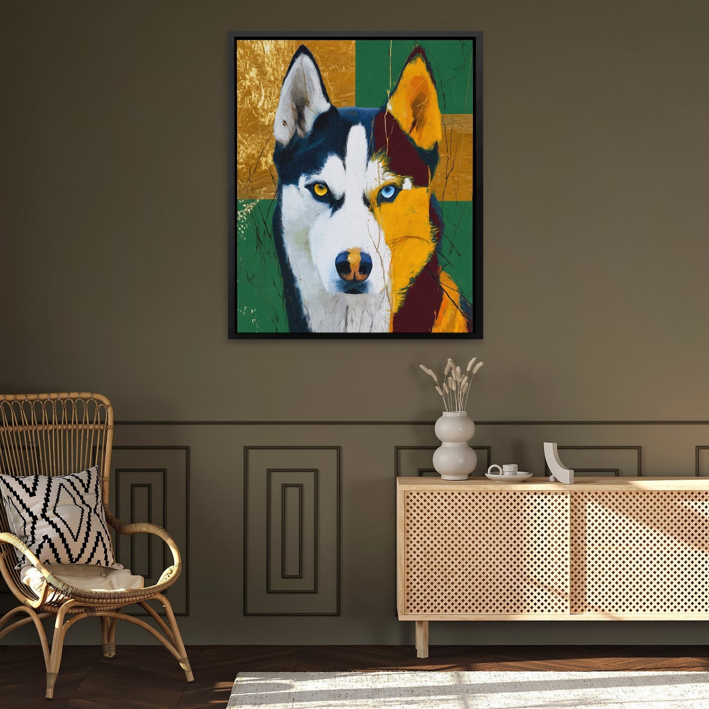 Husky Heterochromia Portrait - Luxury Wall Art