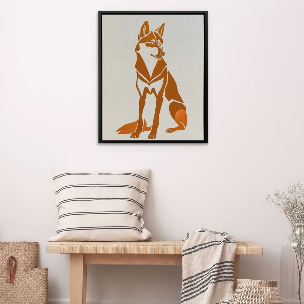 Husky Illustration - Brown Best Sellers Canvas Print