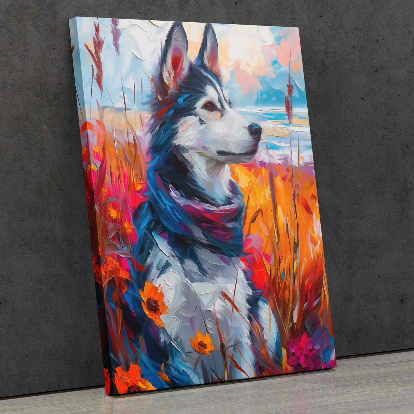 Husky Watercolor - Framed Wall Art