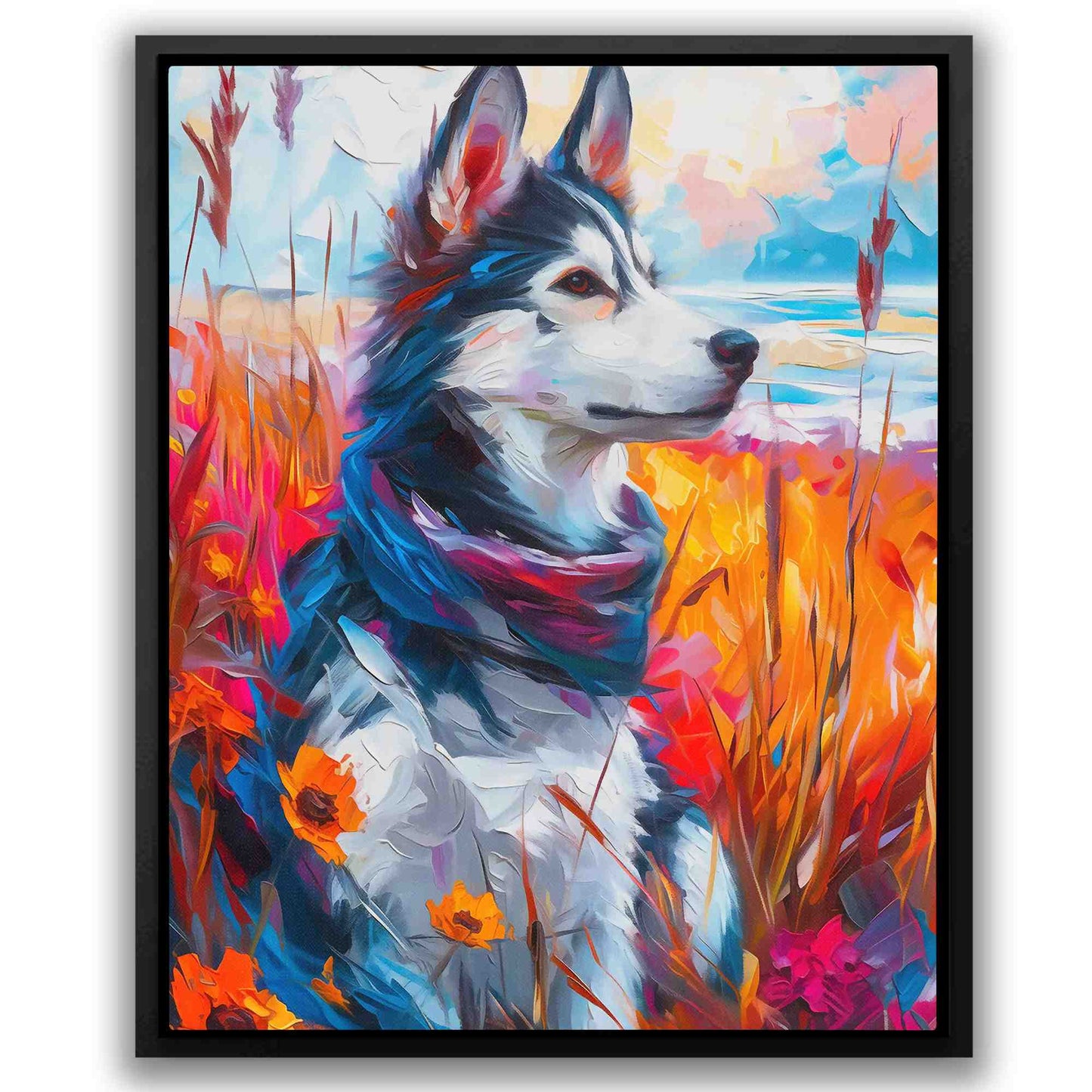 Husky Watercolor - Canvas Wall Art