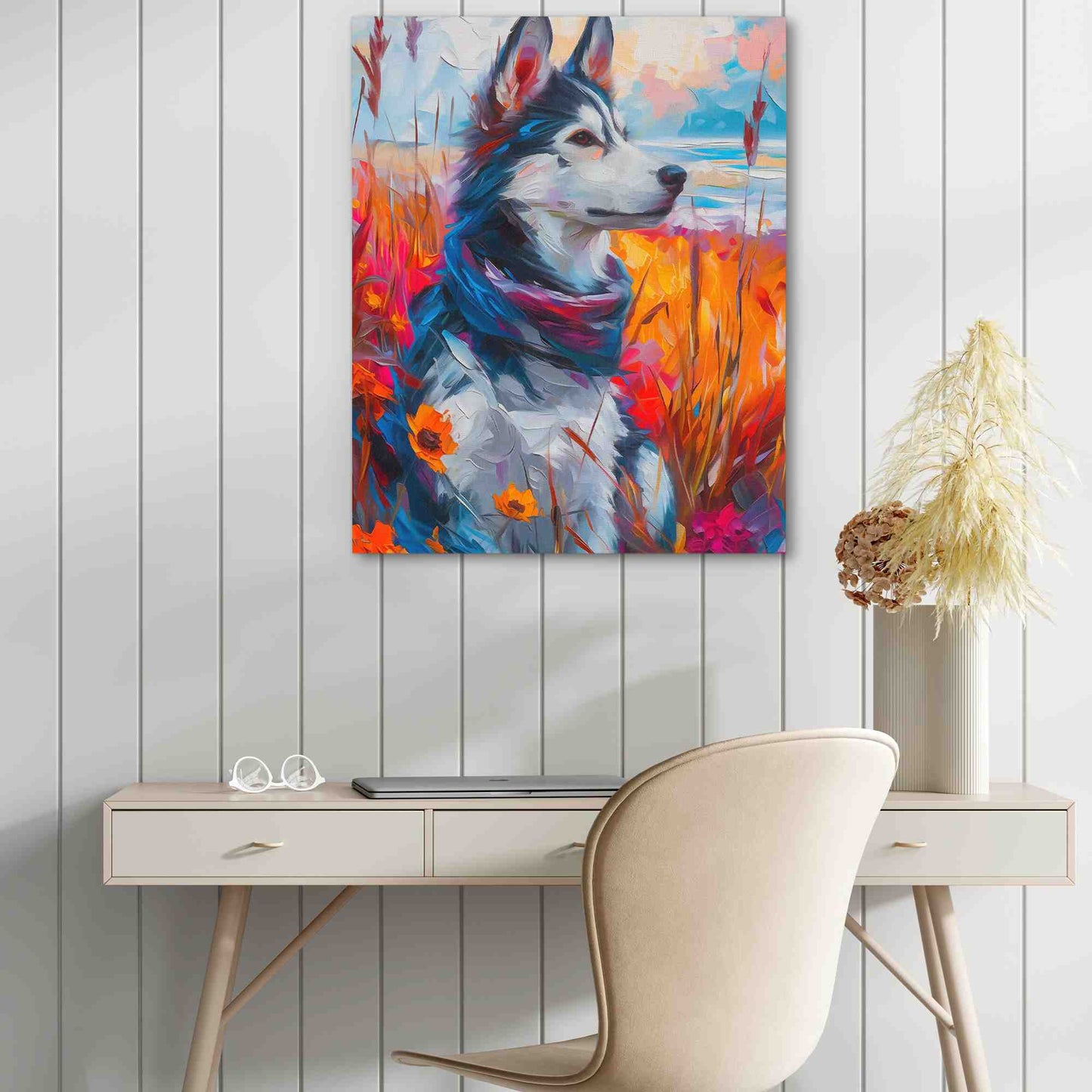 Husky Watercolor - Wall Art