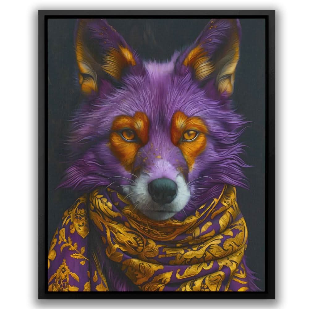 Hype Beast Fox - Colorful Fox Canvas Print