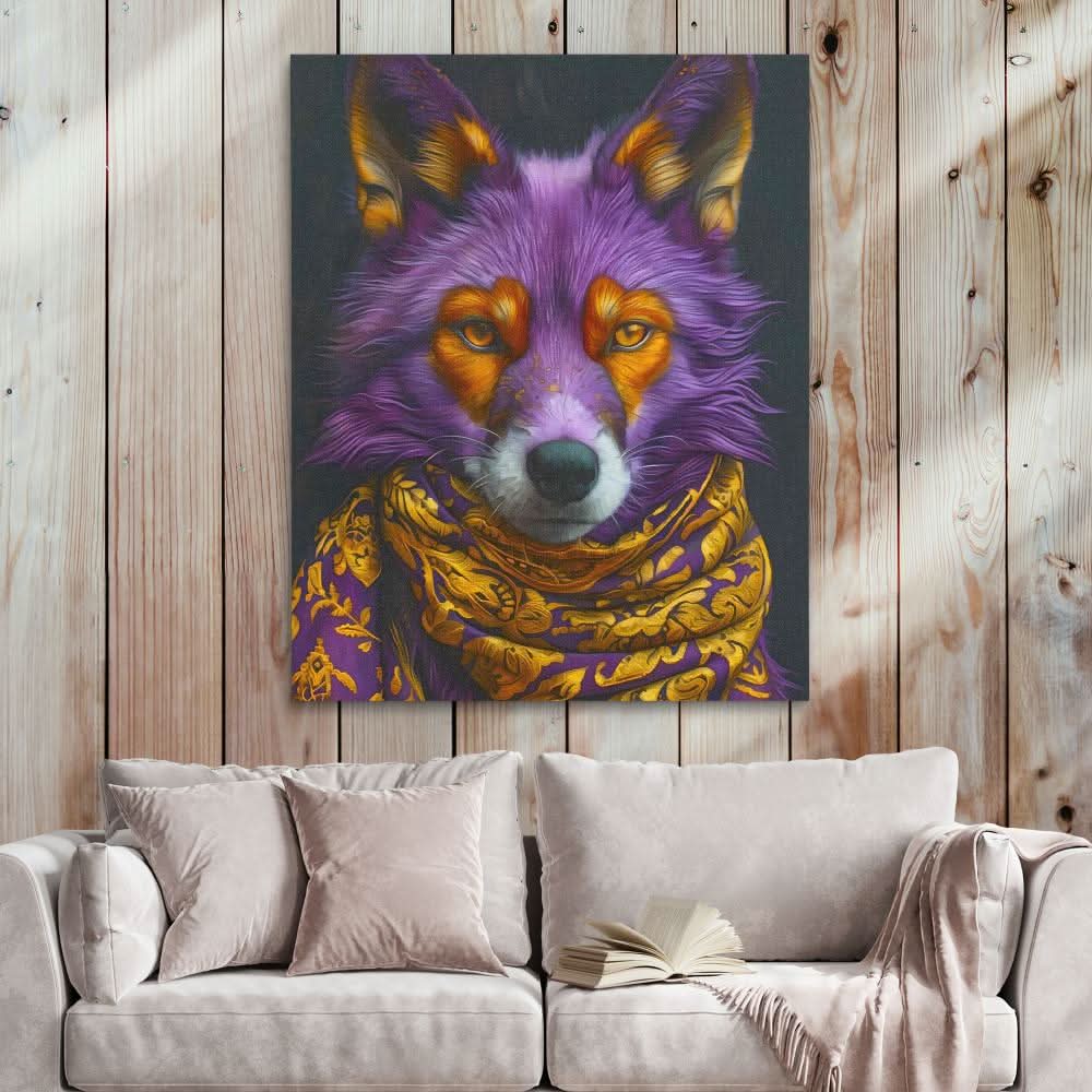 Hype Beast Fox - Colorful Wall Art for Living Room