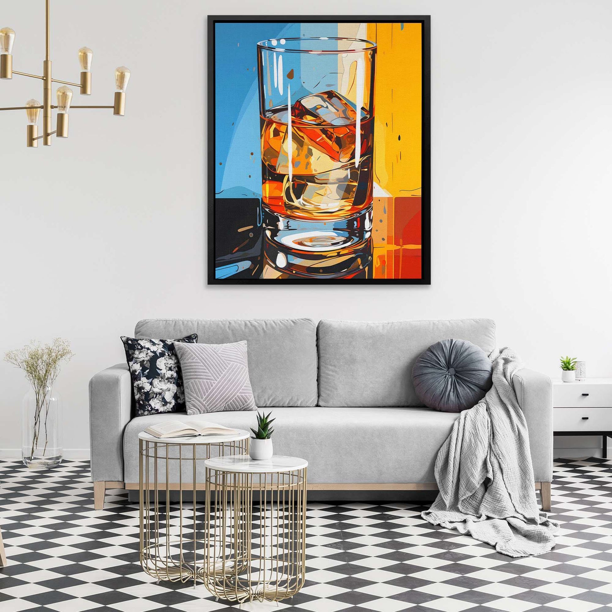 Hypnotic Harmony - Wall Art in Black Frame