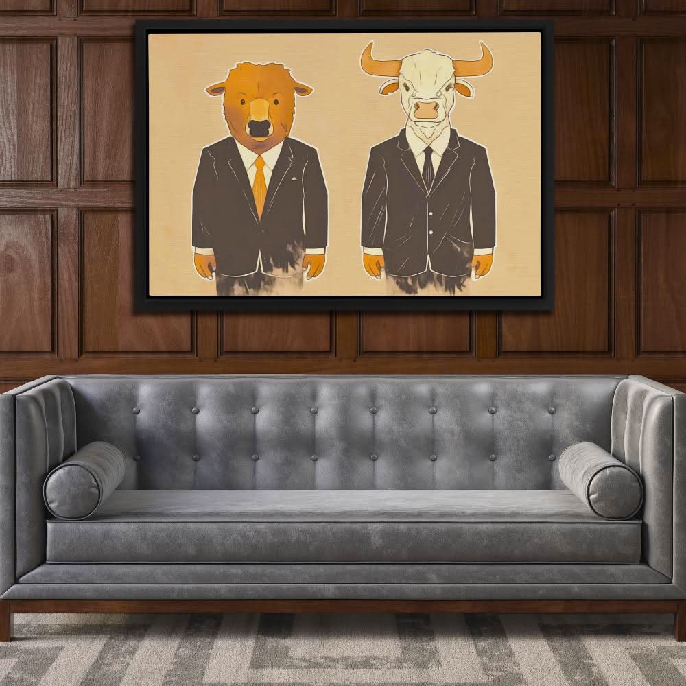 Iconic Traders - Large Contemporary Canvas Print