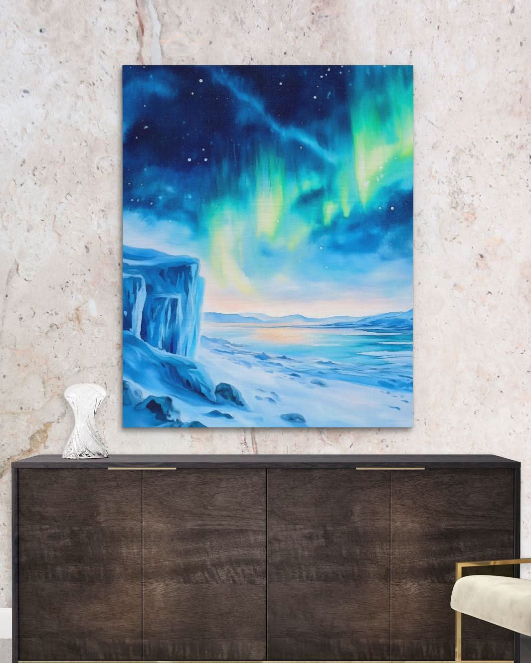 Icy Luminescence - Landscapes Art for Bedroom