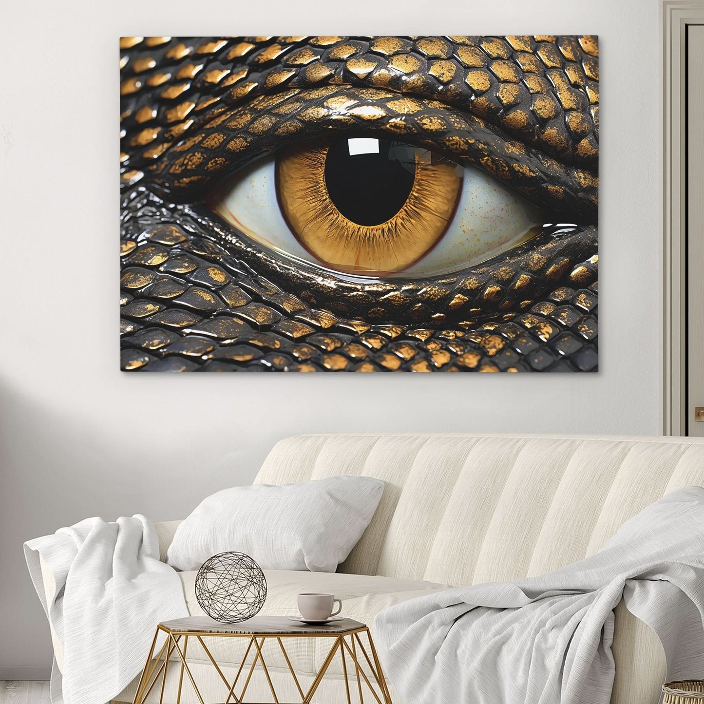 Illuminati Eye - Wall Art in Black Frame