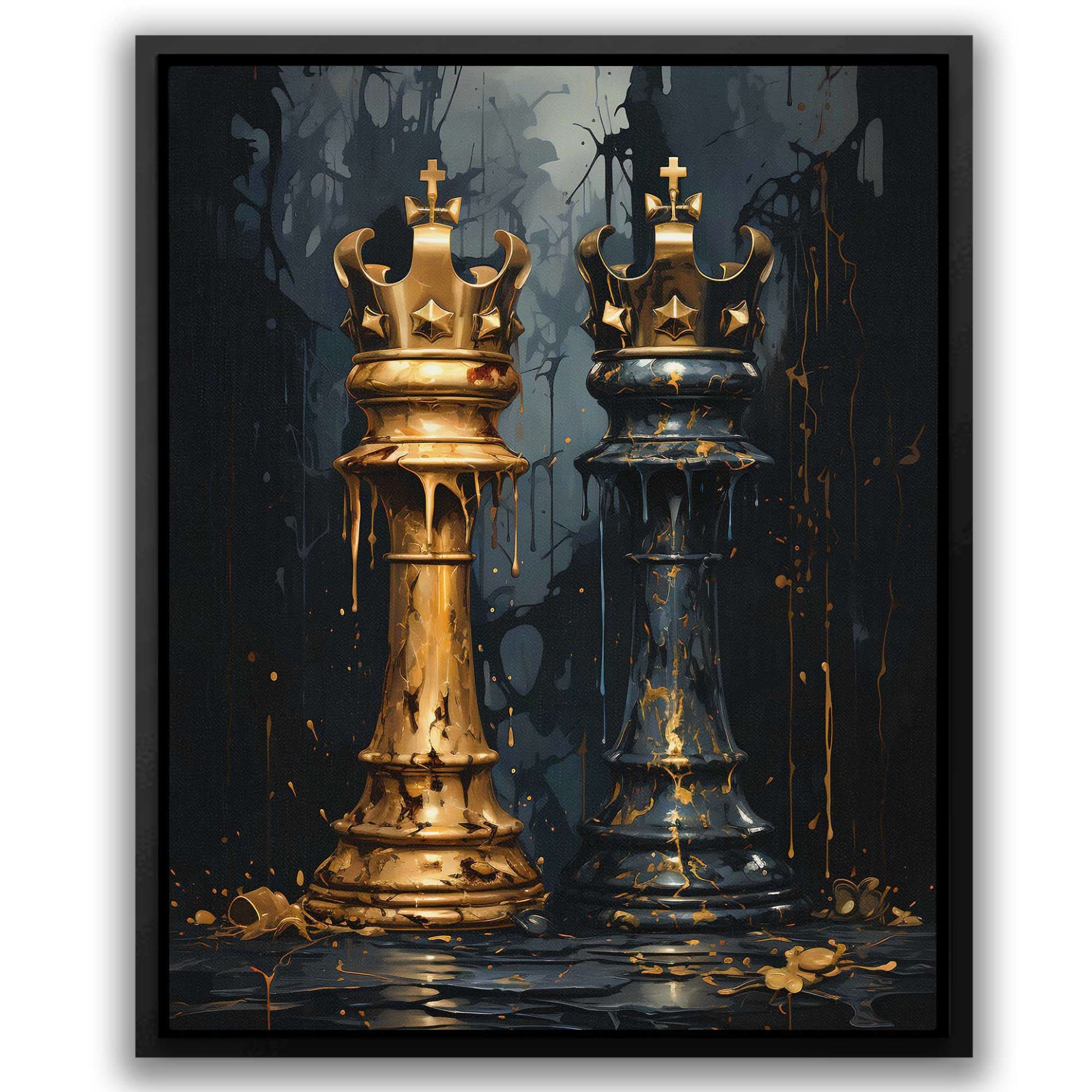 Imperial Pair - Black King and Queen Canvas Print