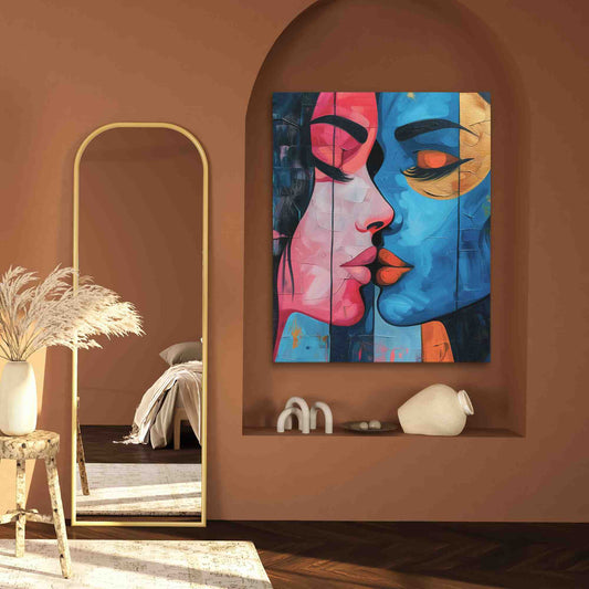 Inclusive Love - Abstract Wall Art in Black Frame