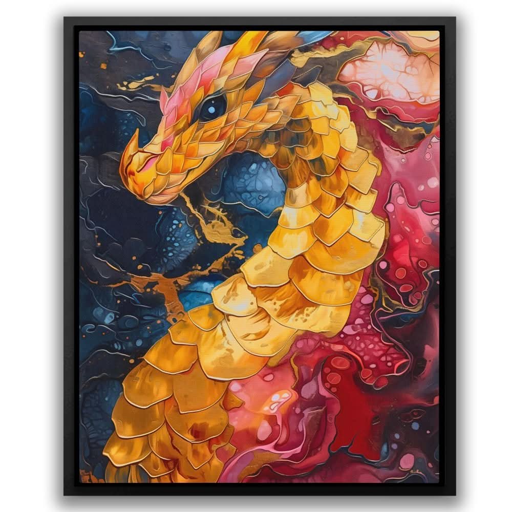 Inferno Dragon - Colorful Canvas Print