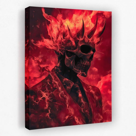 Inferno in a Suit - Dark Academia Canvas Wall Art