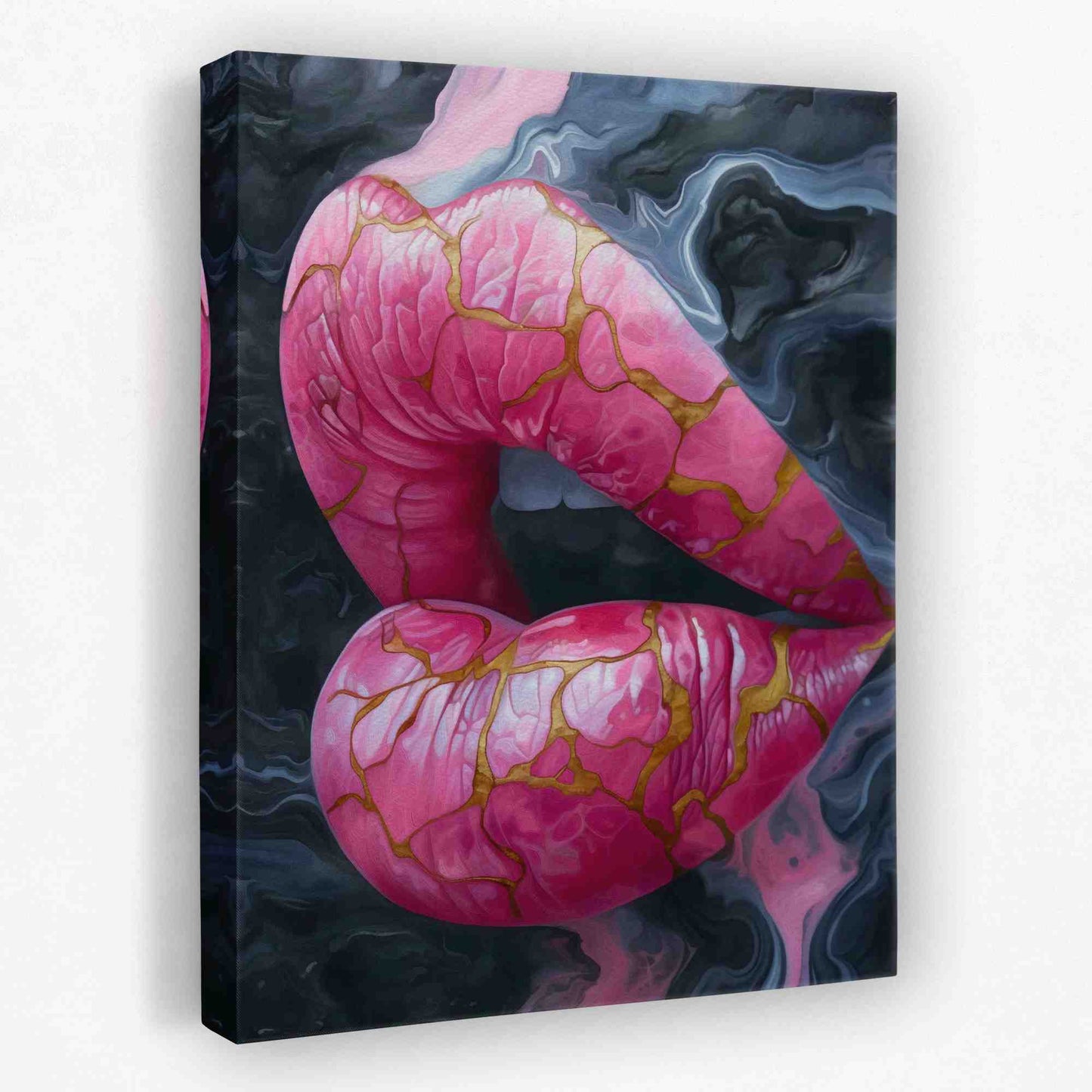 Injected Lips - Feminine Canvas Wall Art