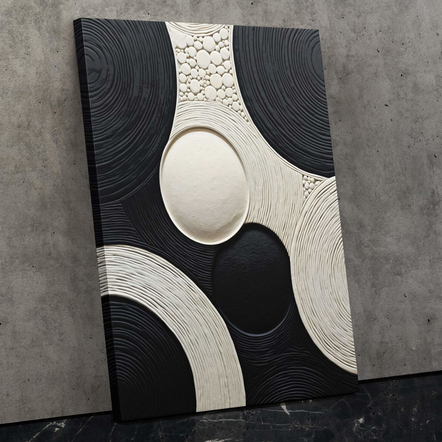 Ink Illusion - Monochromatic Canvas Print