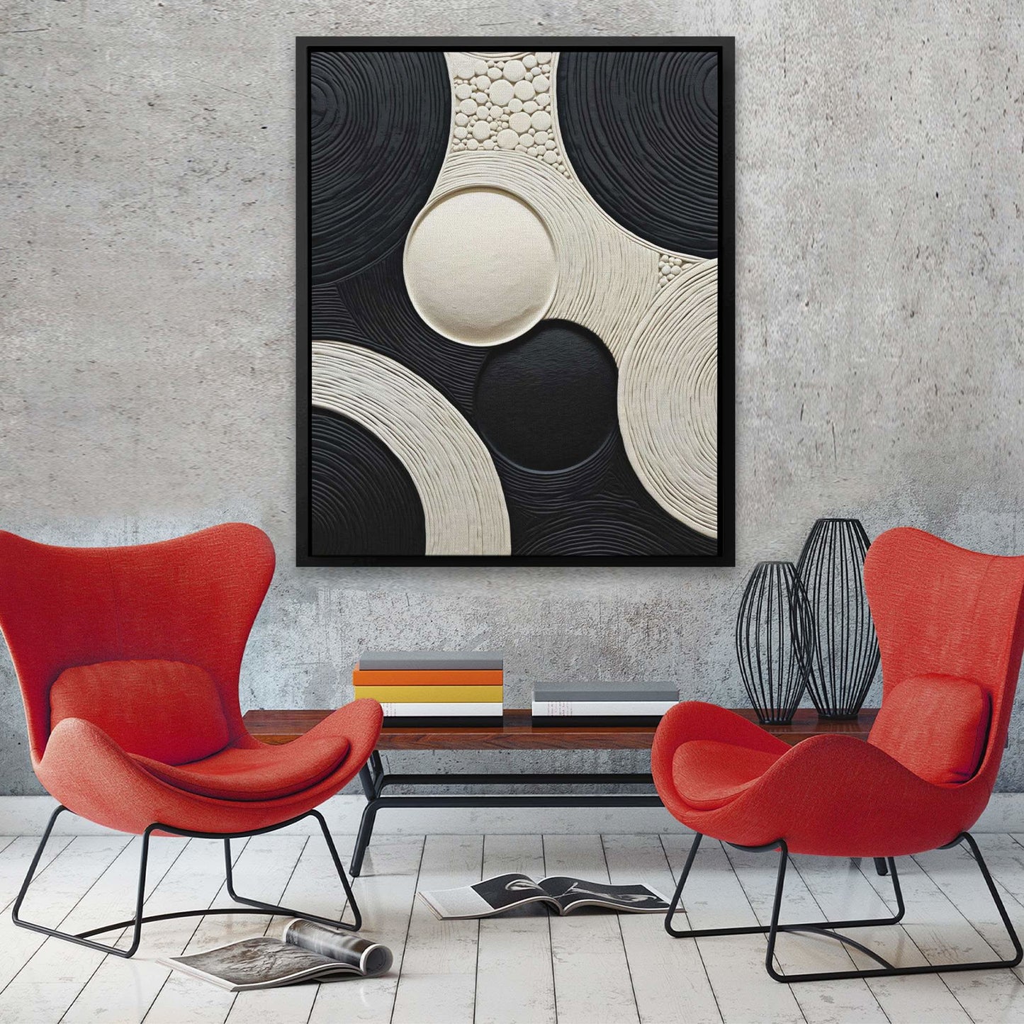 Ink Illusion - Large Minimalist Canvas Print