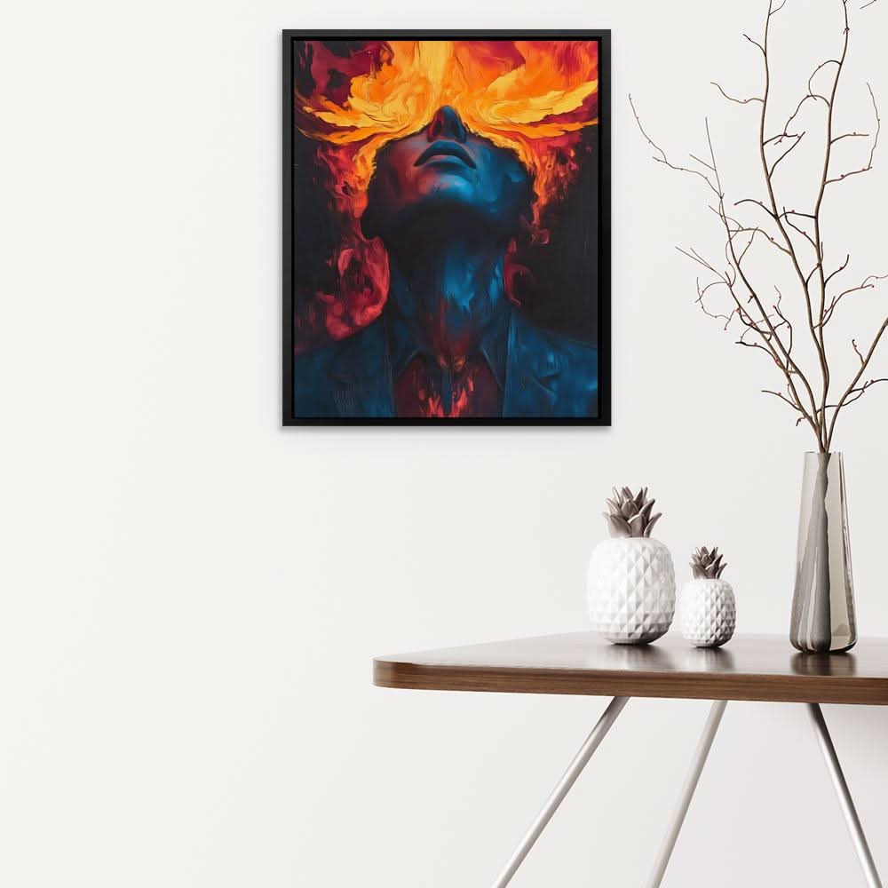 Inner Firestorm - Orange Fire Canvas Print