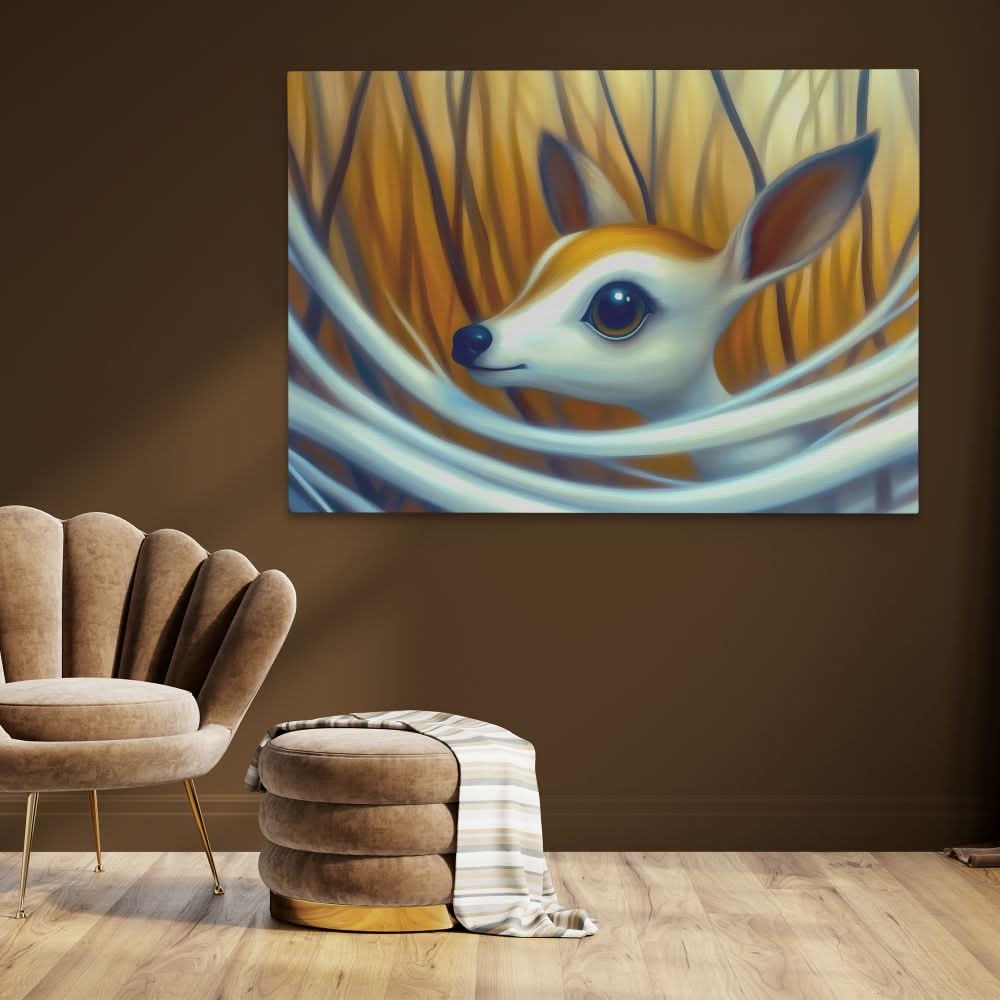 Innocent Doe Eyes - Large Maximalist Canvas Print