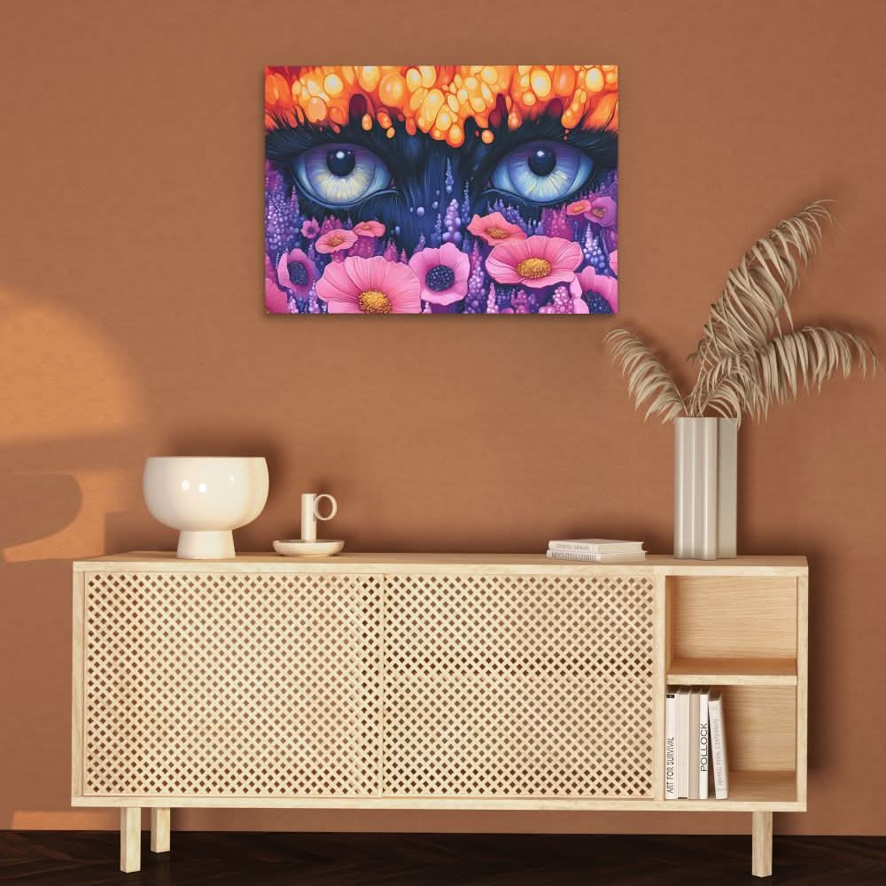 Innocent Eyes - Colorful Canvas Print