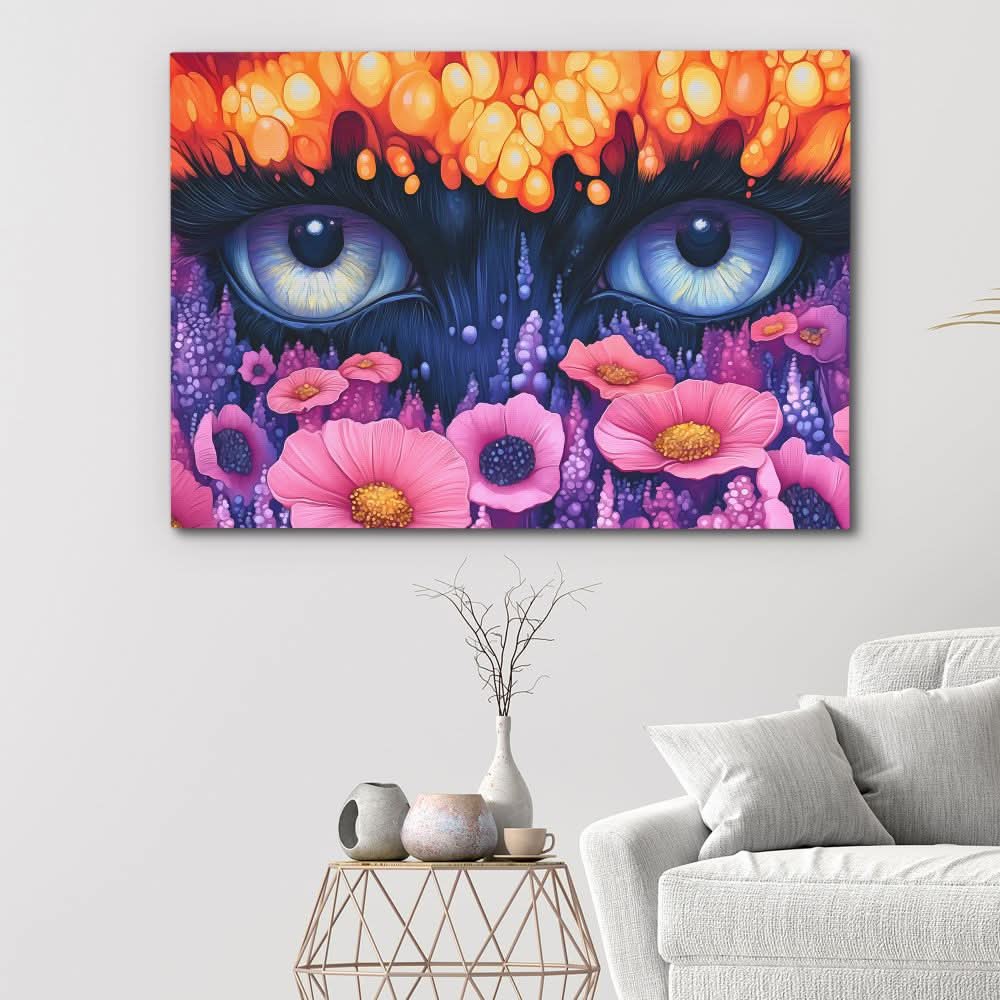 Innocent Eyes - Abstract Wall Art in Black Frame