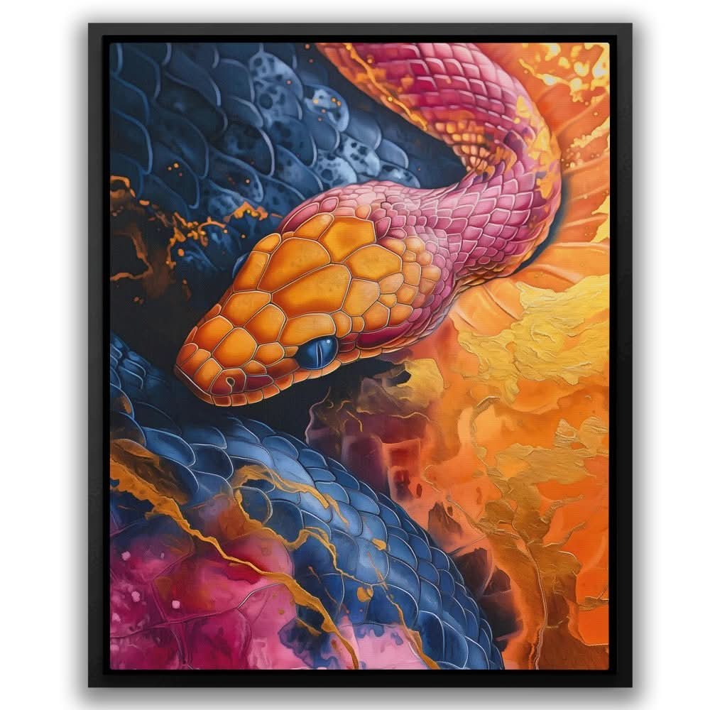 Iridescent Serpent - Colorful Canvas Wall Art
