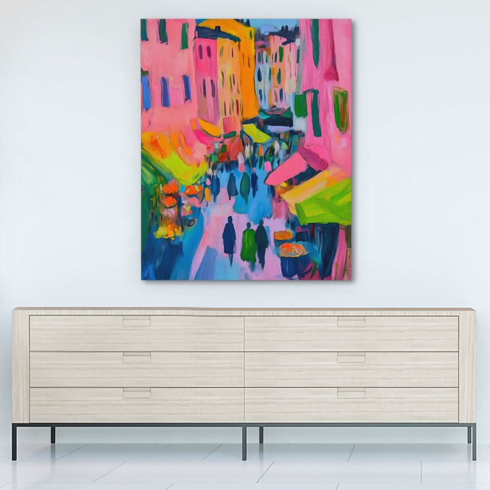 Italian Market - Oversized Architecture Canvas Wall Art