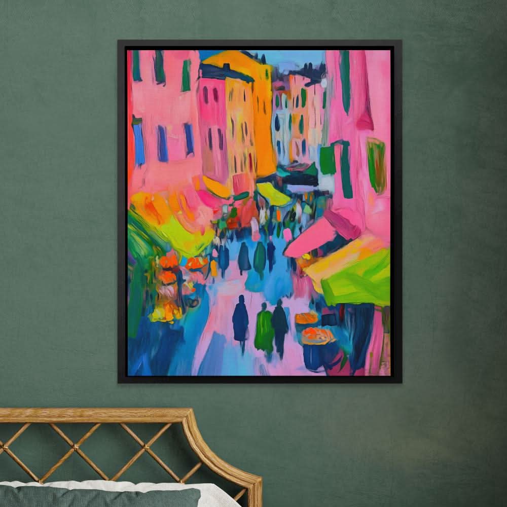 Italian Market - Colorful Canvas Wall Art