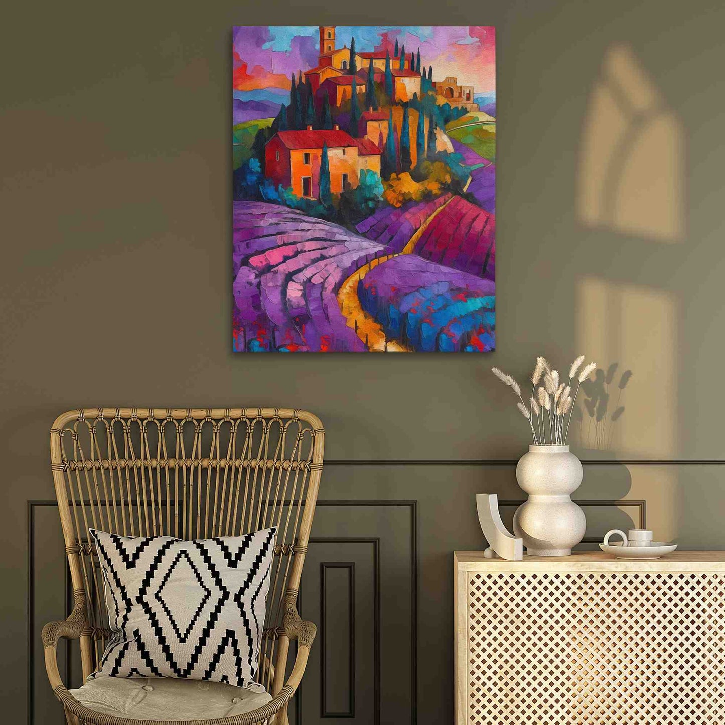 Italian Vineyard - Large Canvas Print