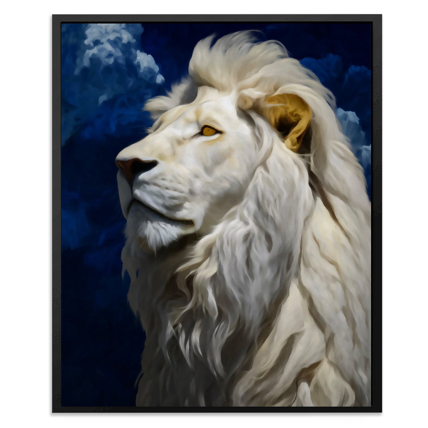 Ivory Lion Nightfall - Luxury Wall Art