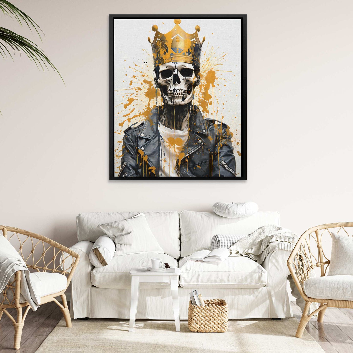 Ivory Ruler - King Wall Art in Black Frame
