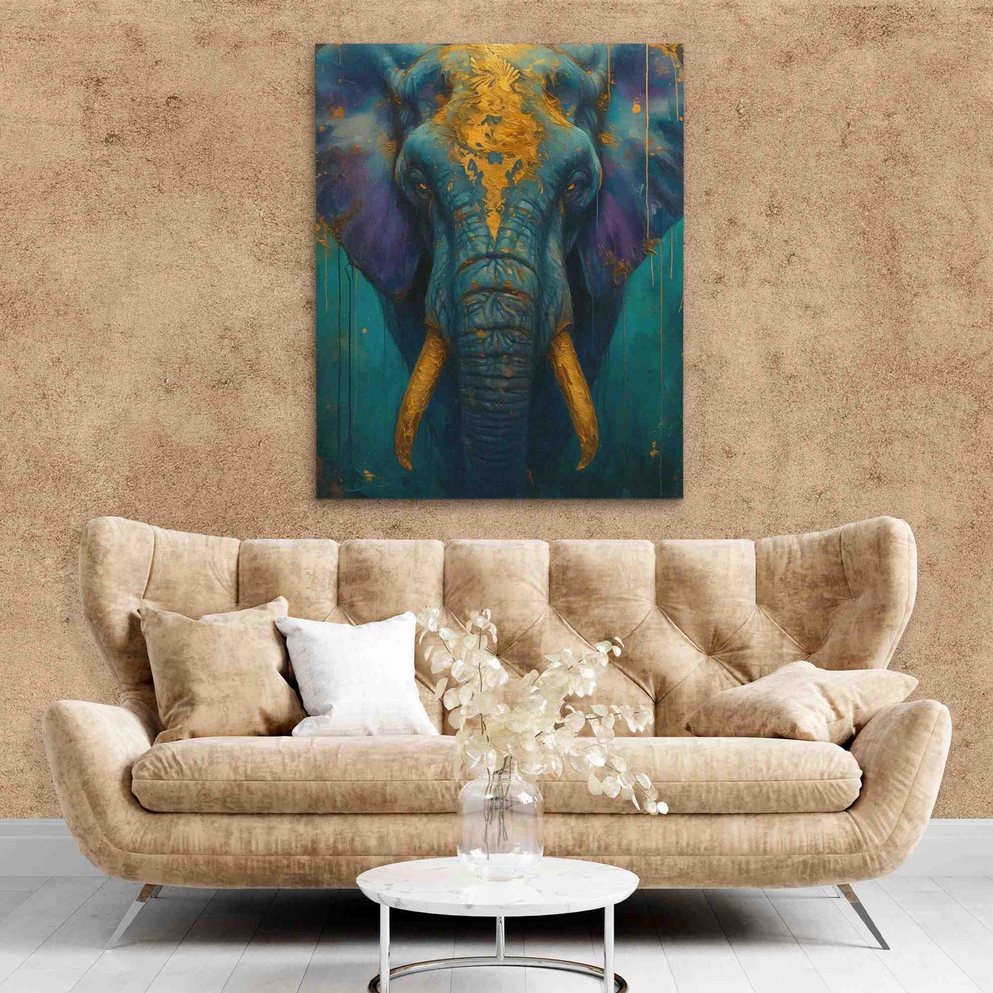 Ivory Sentinel - Gold Wall Art