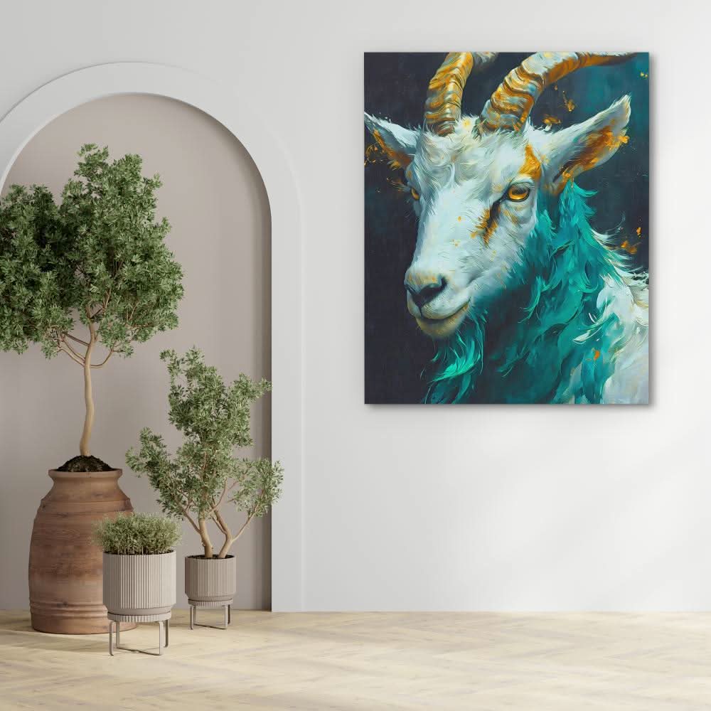 Jade Billy Goat - Animals Art