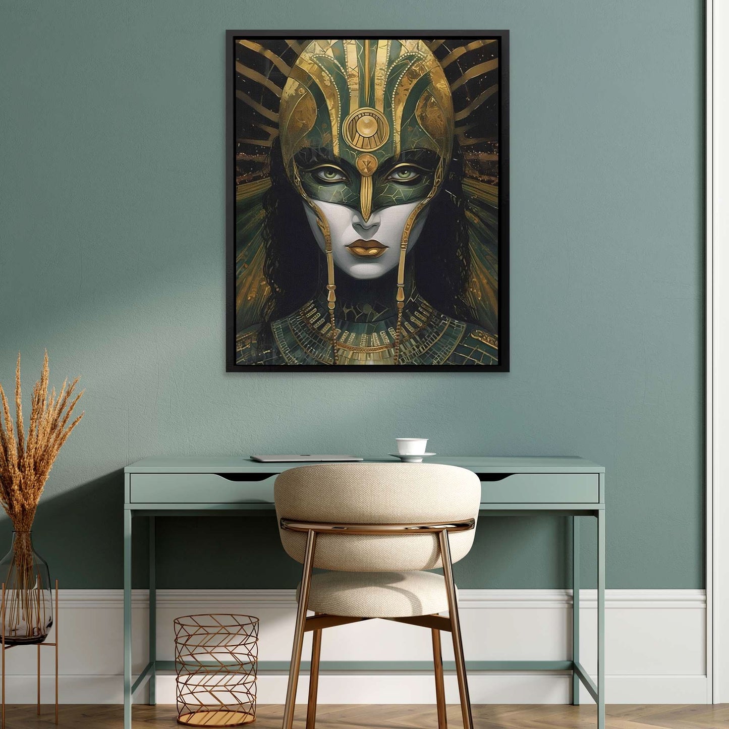 Jade Divinity - Black Queen Canvas Print