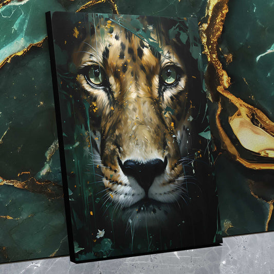 Jade Leopard - Luxury Wall Art