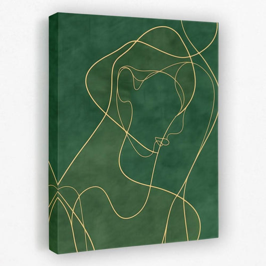 Jade Oasis - Doodle Canvas Wall Art
