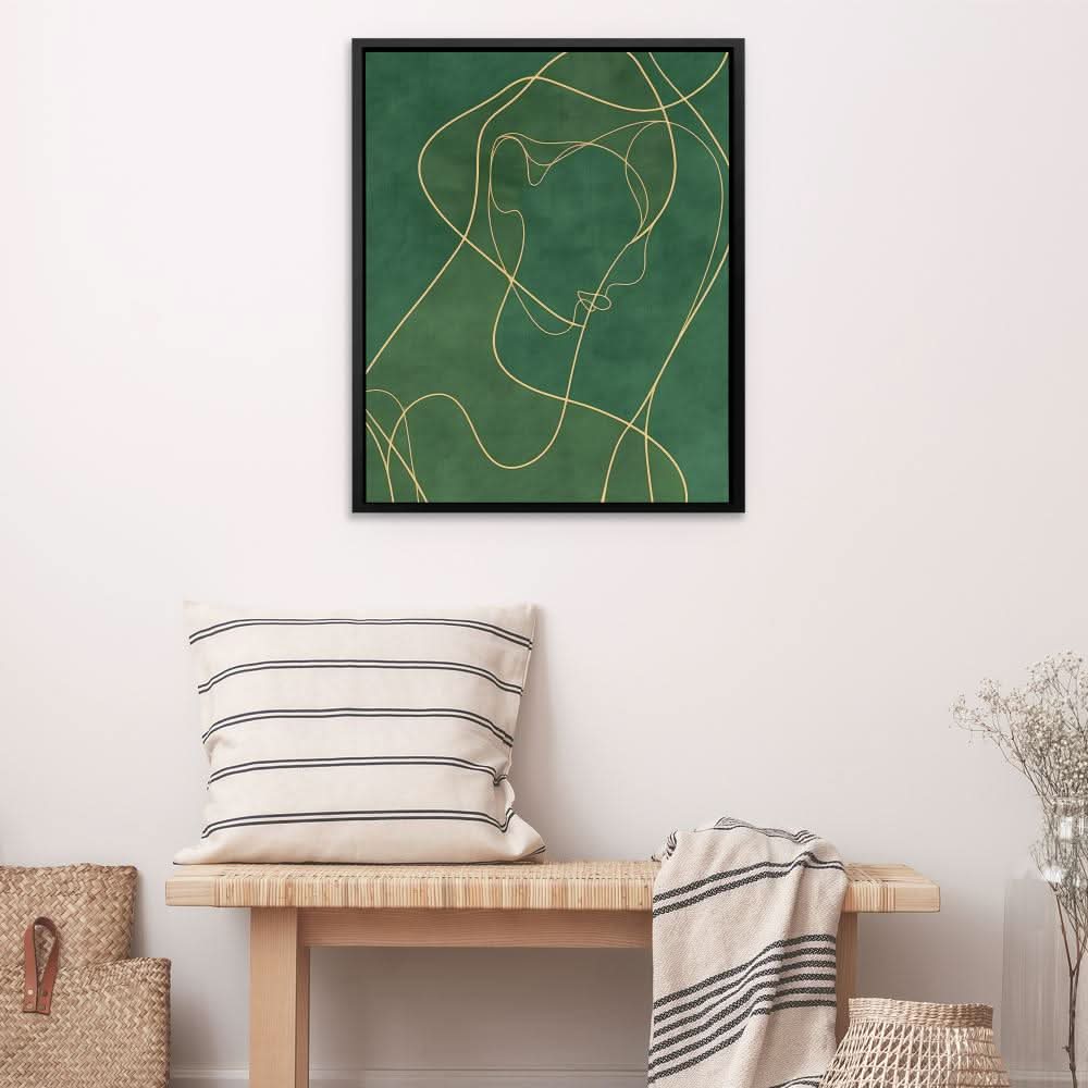 Jade Oasis - Jade Wall Art in Black Frame